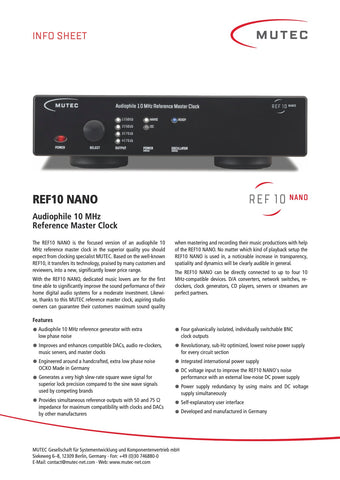 MUTEC REF10 Nano Clock