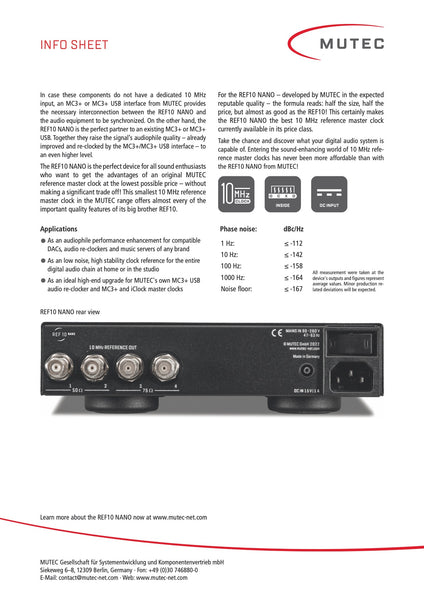 MUTEC REF10 Nano Clock – UpTone Audio