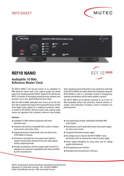 MUTEC REF10 Nano Clock – UpTone Audio